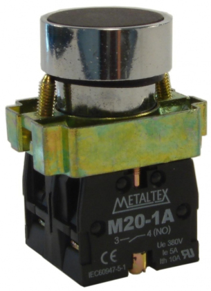 Botão de pulso metálico M20BFR-R-1A
