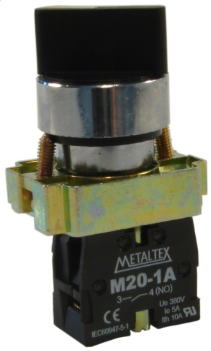 seletora metálica com knob curto M20SSR2-B-1A